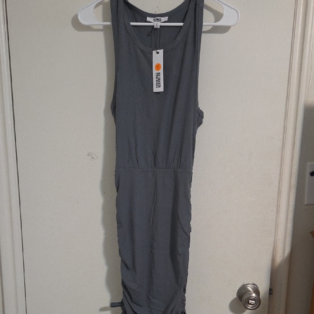 BB Dakota by Steve Madden Gray Sleeveless Midi Dress